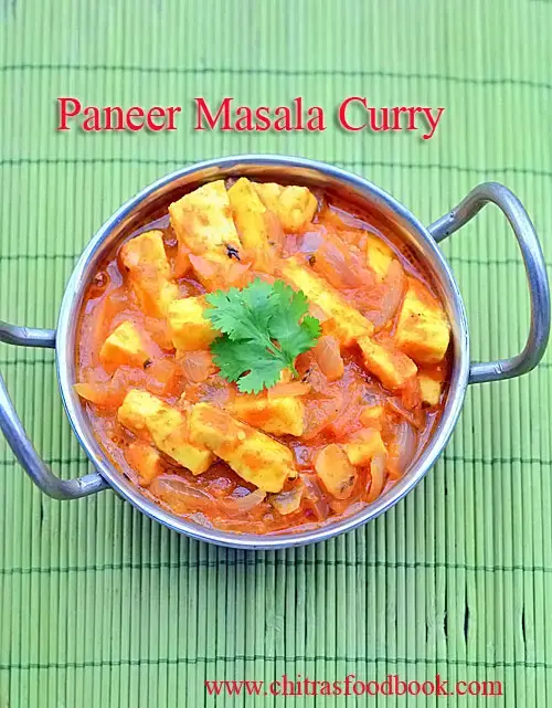 Easy paneer curry / Paneer masala curry recipe