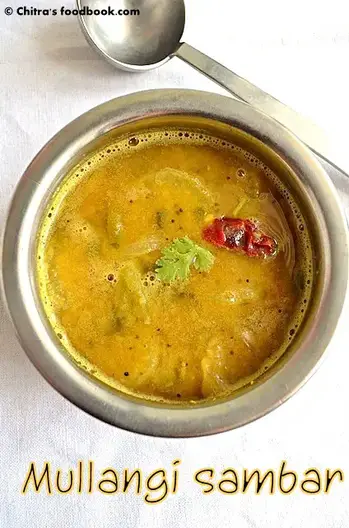 Mullangi sambar / Radish sambar recipe