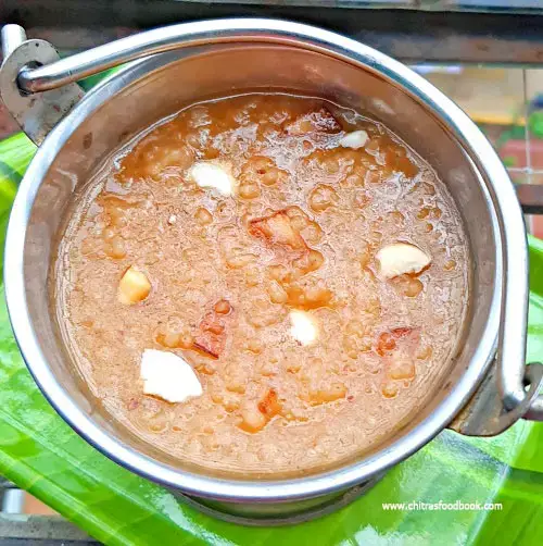 Kerala rice payasam with jaggery / Ari payasam - Nei payasam