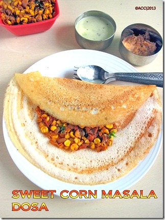 SWEET CORN MASALA DOSA | BREAKFAST RECIPES